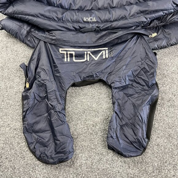 Tumi Black Puffer Jacket Full Zip Lightweight Quilted Design With Zippered Pocke - Picture 7 of 11